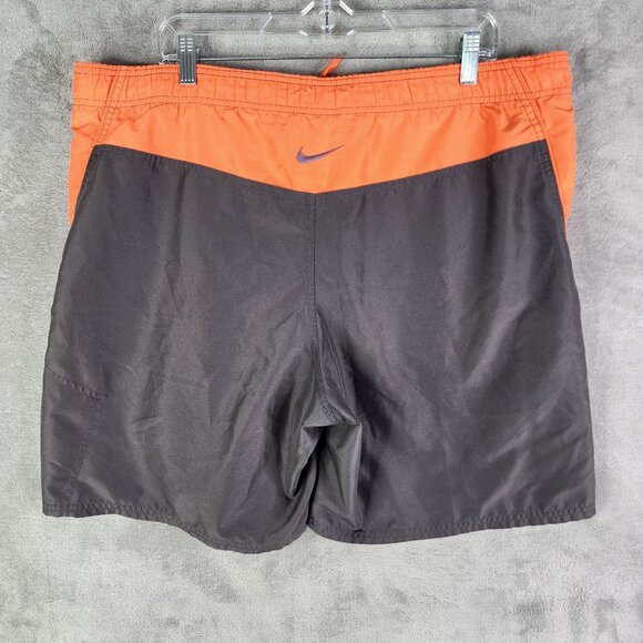 Men's Nike Black & Orange Athletic Shorts 9" Inseam Size XL - Picture 7 of 13